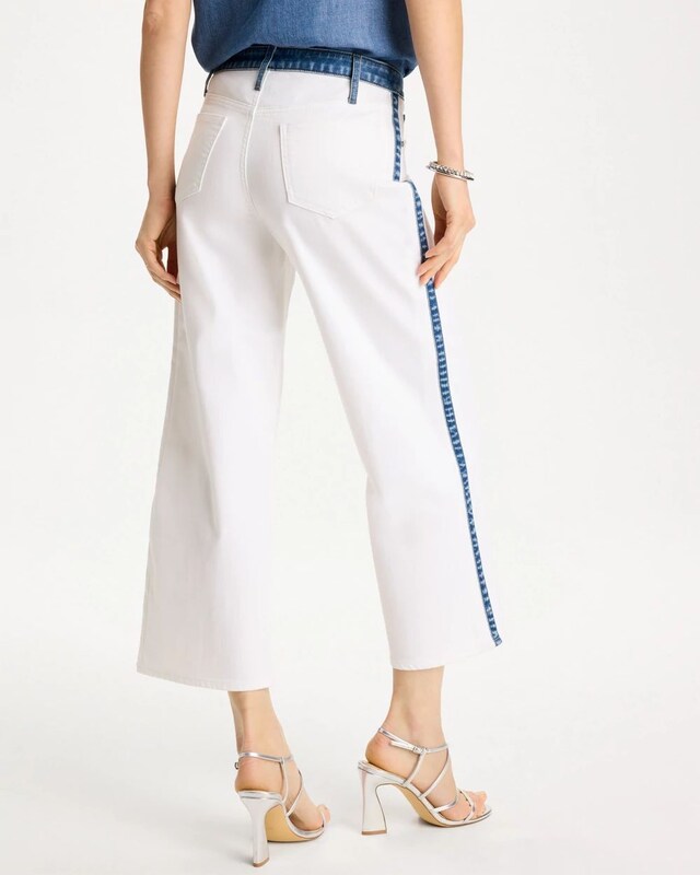 Girlfriend Straight Colorblock Jeans - image 3